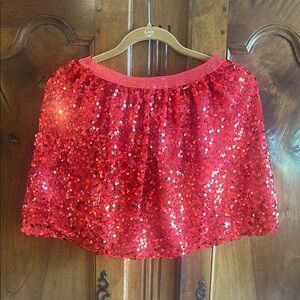Red Sequin Skirt